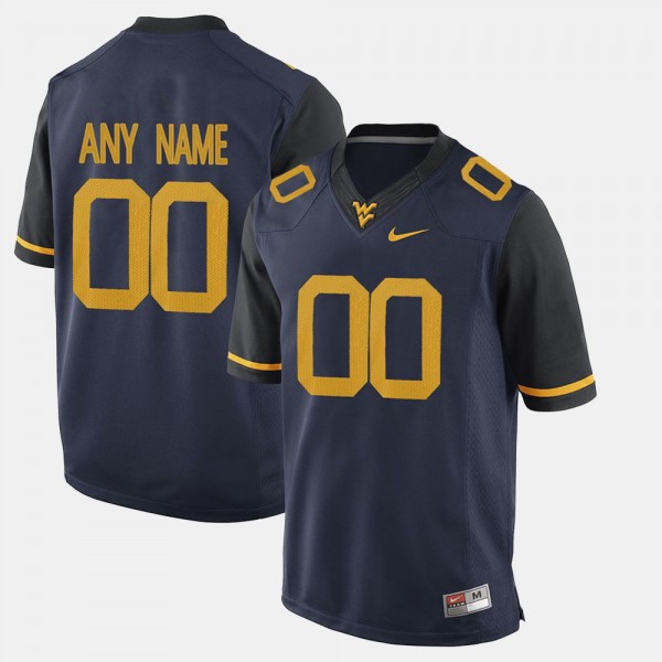 NCAA Men's Custom West Virginia Mountaineers Blue #00 Nike Stitched Football College Limited Authentic Jersey DM23C46ML